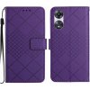 Peňaženkové kožené puzdro Rhombic Grid na Oppo A38 - Fialová Peňaženkové kožené puzdro Rhombic Grid na Oppo A38 - Fialová