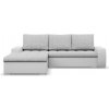 Rohová rozkladacia sedačka AURORA ľavá sivá / biela Rohová rozkladacia sedačka AURORA ľavá sivá / biela