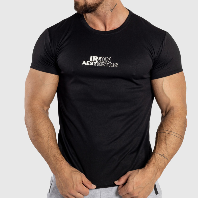 Iron Aesthetics Pánske fitness tričko Split čierne