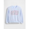 GAP Baby Sweatshirt with Logo Girls svetlomodrá