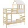 Poschodová posteľ domček ERIK, prírodná, Rozmer 190x90 cm Poschodová posteľ domček ERIK, prírodná, Rozmer 190x90 cm