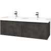 Dreja Kúpeľňová skrinka BONO SZZ2 125 (umývadlo Harmonia) - D16 Tmavý betón / Úchytka T34 / D16 Tmavý betón Dreja Kúpeľňová skrinka BONO SZZ2 125 (umývadlo Harmonia) - D16 Tmavý betón / Úchytka T34 / D16 Tmavý betón