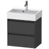 Duravit Ketho.2 - Umývadlová skrinka, 55x58x39 cm, 2 zásuvky, grafit mat K25273049490000 Duravit Ketho.2 - Umývadlová skrinka, 55x58x39 cm, 2 zásuvky, grafit mat K25273049490000