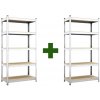 Akciový balíček 1+1 Kovový regál Economy 150X70X30 5 políc - pozinkovaný Akciový balíček 1+1 Kovový regál Economy 150X70X30 5 políc - pozinkovaný