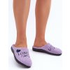 Inblu Domáca Obuv Dámske S Nápisom A Kožušinou Typ Baran fialová Inblu Domáca Obuv Dámske S Nápisom A Kožušinou Typ Baran fialová