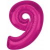 Balón fóliový Smart, číslica 9, ružový, 92 cm Balón fóliový Smart, číslica 9, ružový, 92 cm