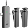 AppleMix Mikrofón pre Apple iPhone - Lightning / USB-C / 3,5 mm jack - bezdrôtový - čierny - sada 2 ks AppleMix Mikrofón pre Apple iPhone - Lightning / USB-C / 3,5 mm jack - bezdrôtový - čierny - sada 2 ks