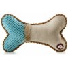 JK ANIMALS, Plyšová kosť, modrá, plyšová pískacia hračka pre psov, veľkosť 24 cm JK ANIMALS, Plyšová kosť, modrá, plyšová pískacia hračka pre psov, veľkosť 24 cm