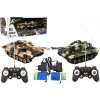 Teddies Tank RC 2ks 25cm bojový tank + dočasné balenie 27MHZ a 40MHz kamufláž so zvukom a svetlom v kr. 50x20x23cm Teddies Tank RC 2ks 25cm bojový tank + dočasné balenie 27MHZ a 40MHz kamufláž so zvukom a svetlom v kr. 50x20x23cm
