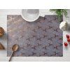 Biante Zamatové prestieranie Isabela IBL-003 Rose Gold trojuholníky na sivom 30x40cm