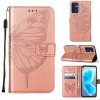 Peňaženkové kožené puzdro Embossed Butterfly na Oppo Reno 7 5G - Ružová zlatá Peňaženkové kožené puzdro Embossed Butterfly na Oppo Reno 7 5G - Ružová zlatá