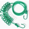 Cestovná šnúra na bielizeň s štipcami – zelená (nastaviteľná) (SNU3) Cestovná šnúra na bielizeň s štipcami – zelená (nastaviteľná) (SNU3)