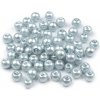 Sklenené voskové perly Ø6 mm modrá holubia 50g Sklenené voskové perly Ø6 mm modrá holubia 50g