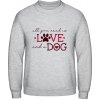 AWDis Mikina - Dizajn s motívom - Láska a pes - Šedivá sivá - M - Pánske AWDis Mikina - Dizajn s motívom - Láska a pes - Šedivá sivá - M - Pánske