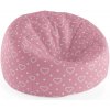 Sablio Sedací vak Cocoon Srdce a tečky - 75 x 45 x 35 cm Sablio Sedací vak Cocoon Srdce a tečky - 75 x 45 x 35 cm
