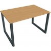 Hobis Pracovný stôl UNI O, 120x75,5x80 cm, buk/čierna Hobis Pracovný stôl UNI O, 120x75,5x80 cm, buk/čierna