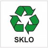 Nálepka na odpadové kontajnery 15x15 cm - SKLO 100 ks Nálepka na odpadové kontajnery 15x15 cm - SKLO 100 ks