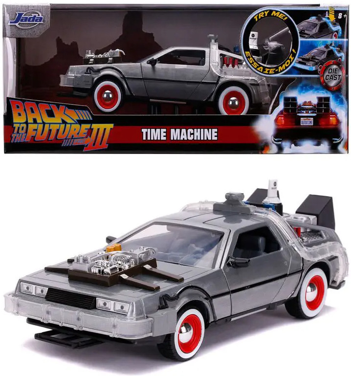 Jada Toys Back to the Future 3 DeLorean Time Machine with Light