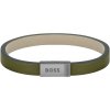 Hugo Boss Moderný khaki kožený náramok Jace 1580338 17,5 cm Hugo Boss Moderný khaki kožený náramok Jace 1580338 17,5 cm