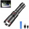 Baterka 5000 lúmenov VÝKONNÉ LED Nabíjateľné USB ZOOM + Puzdro Baterka 5000 lúmenov VÝKONNÉ LED Nabíjateľné USB ZOOM + Puzdro