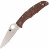 Spyderco Endura 4 Lightweight Brown Flat Ground C10FPBN Spyderco Endura 4 Lightweight Brown Flat Ground C10FPBN