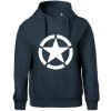 Army hvězda Oversized mikina dámská Moon kratšia + širšia Tmavomodrá takmer čierna