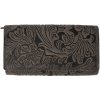 Kožená dámska veľká peňaženka WILD By Loranzo sivá ornamenty