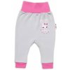 Baby Nellys Dojčenské tepláčky Lovely Bunny sivé ružové