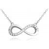 MINET Strieborný náhrdelník NEKONEČNO s bielymi zirkónmi MINET Strieborný náhrdelník NEKONEČNO s bielymi zirkónmi