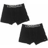 Lonsdale 2 Pack Boxers Mens Black/Silver S Lonsdale 2 Pack Boxers Mens Black/Silver S