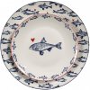 Porcelánový hlboký tanier v bielom farebnom prevedení s dekorom rýb a srdiečok 20 x 2 cm Clayre & Eef 41982 Porcelánový hlboký tanier v bielom farebnom prevedení s dekorom rýb a srdiečok 20 x 2 cm Clayre & Eef 41982