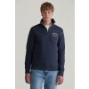Gant SMALL GRAPHIC SWEAT HALF ZIP modrá