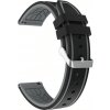 eses Športový remienok z jemného silikónu pre smart hodinky 20 mm Farba: čierna so šedou