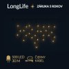 LongLife led svetelná záclona vonkajšia - 500led - 30m teplá biela - čierny kábel LongLife led svetelná záclona vonkajšia - 500led - 30m teplá biela - čierny kábel