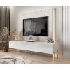 TV STOLÍK ELEGANTE 2 BIELY LESK + ZLATÉ NOŽIČKY 175 cm TV STOLÍK ELEGANTE 2 BIELY LESK + ZLATÉ NOŽIČKY 175 cm