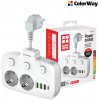 Predlžovací kábel ColorWay 2x220V/3xUSB-A/1xUSB-C, biely (CW-CHE24PDW) Predlžovací kábel ColorWay 2x220V/3xUSB-A/1xUSB-C, biely (CW-CHE24PDW)