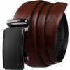 Peterson Pánsky tmavohnedý kožený opasok s automatickou prackou PTN A017 85 Peterson Pánsky tmavohnedý kožený opasok s automatickou prackou PTN A017 85