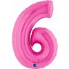 Grabo Nafukovací balónek číslo 6 růžový 102cm extra velký