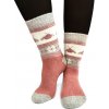 Dámske vlnené ANGORA ponožky ružovo-sivé včielky, VYBRAŤ VEĽKOSŤ BIELIZNE 35 - 38 Dámske vlnené ANGORA ponožky ružovo-sivé včielky, VYBRAŤ VEĽKOSŤ BIELIZNE 35 - 38