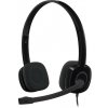 POŠKODENÝ OBAL - Logitech Headset Stereo H151/ drôtové slúchadlá + mikrofón/ 3,5 mm jack/ čierna POŠKODENÝ OBAL - Logitech Headset Stereo H151/ drôtové slúchadlá + mikrofón/ 3,5 mm jack/ čierna