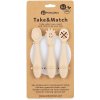 PETITE&MARS Set 3 ks silikónových tréningových lyžičiek Take&Match Desert Sand 6m+ PETITE&MARS Set 3 ks silikónových tréningových lyžičiek Take&Match Desert Sand 6m+