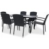 Súprava záhradného nábytku kovová Texim čierna 7 dielna Súprava záhradného nábytku kovová Texim čierna 7 dielna