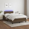 Box spring postel s matrací a LED tmavě hnědá 120x200 cm textil 3133064 Box spring postel s matrací a LED tmavě hnědá 120x200 cm textil 3133064