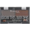 Rimmel Brow This Way set na obočie 3 Dark Brown 1,1 g Rimmel Brow This Way set na obočie 3 Dark Brown 1,1 g