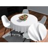 Biante Okrúhly bavlnený saténový obrus ST-020 Biely Ø 140 cm Biante Okrúhly bavlnený saténový obrus ST-020 Biely Ø 140 cm