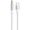 Kábel SWISSTEN USB-C na 3,5 mm jack - 1,5 m - biely / strieborný Kábel SWISSTEN USB-C na 3,5 mm jack - 1,5 m - biely / strieborný