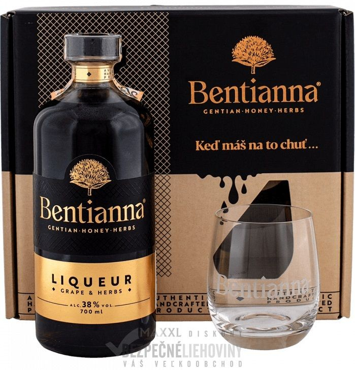 Bentianna Liqueur 38% 0,7 l (darčekové balenie 1 pohár)