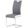 Autronic Jedálenská stolička, látka sivá s bielymi bokmi, chróm DCL-410 GREY2