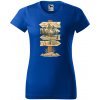Handel Tričko - Cesty dobrodružstva Farba: kráľovská modrá, Veľkosť: L, Strih trička: dámsky Handel Tričko - Cesty dobrodružstva Farba: kráľovská modrá, Veľkosť: L, Strih trička: dámsky