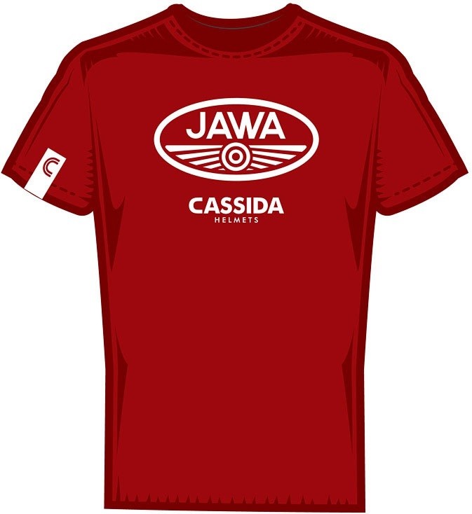 Tričko JAWA edície Cassida červené bordó